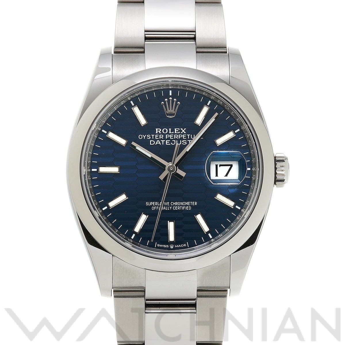 ロレックス デイトジャスト 36 126200 ブライトブルー フルーテッドモチーフ メンズ 時計 【未使用】【wristwatch】