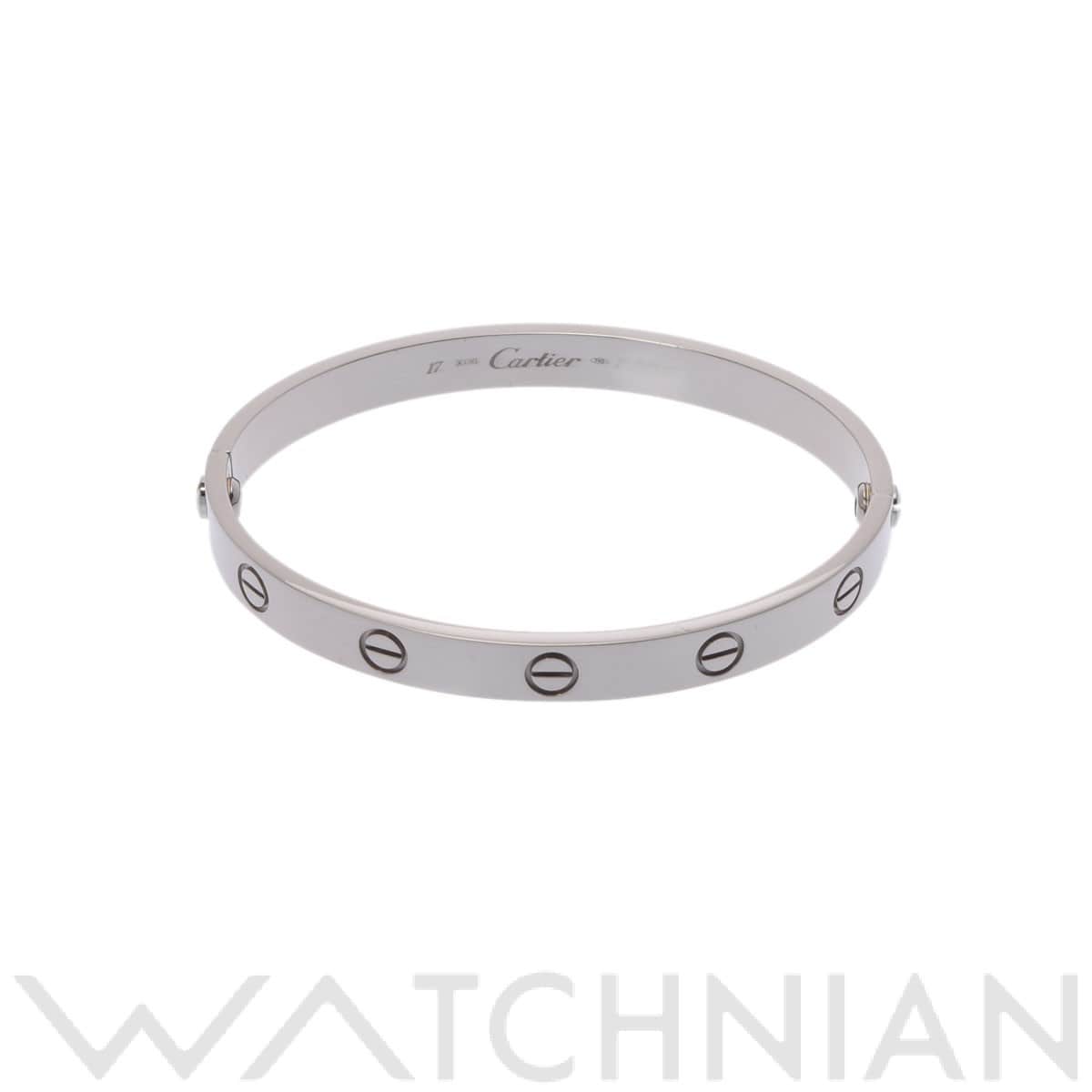 カルティエ ラブブレスレット #17 シルバー K18ホワイトゴールド WG レディース ジュエリー 【中古】【jewelry】