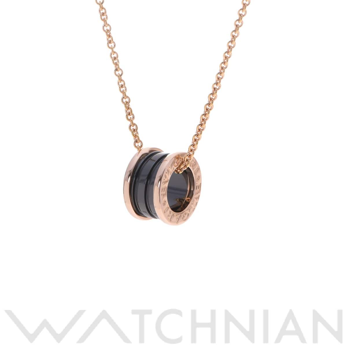 ブルガリ B-ZERO1 ネックレス ゴールド K18ピンクゴールド PG/ブラックセラミック レディース ジュエリー 【中古】【jewelry】