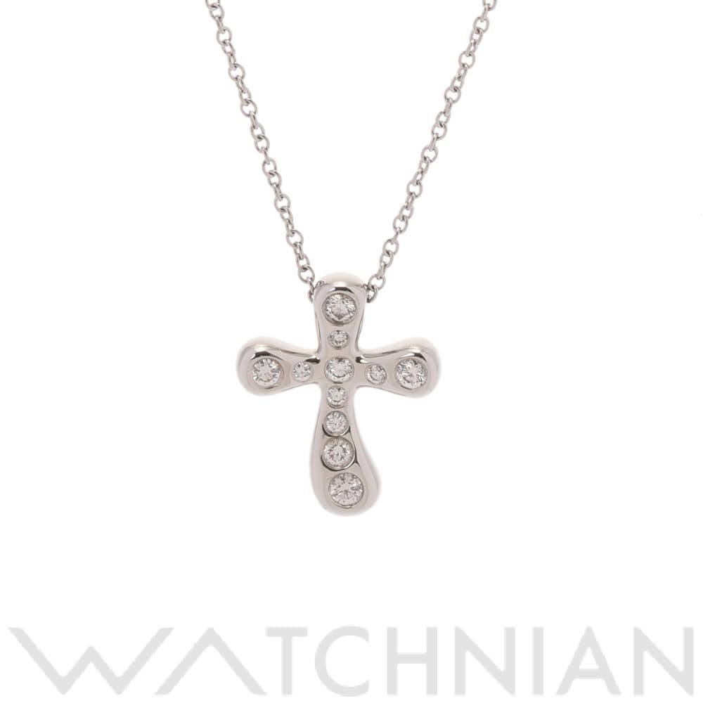 ティファニー ドッツクロス ネックレス シルバー Pt950プラチナ レディース ジュエリー 【中古】【jewelry】