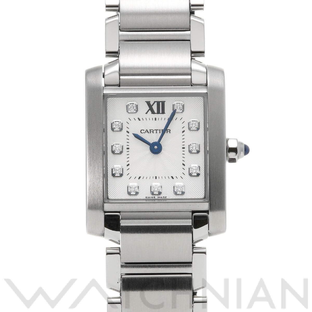カルティエ / CARTIER タンク フランセーズ SM WE110006 シルバー/ダイヤモンド レディース 時計 【中古】【wristwatch】