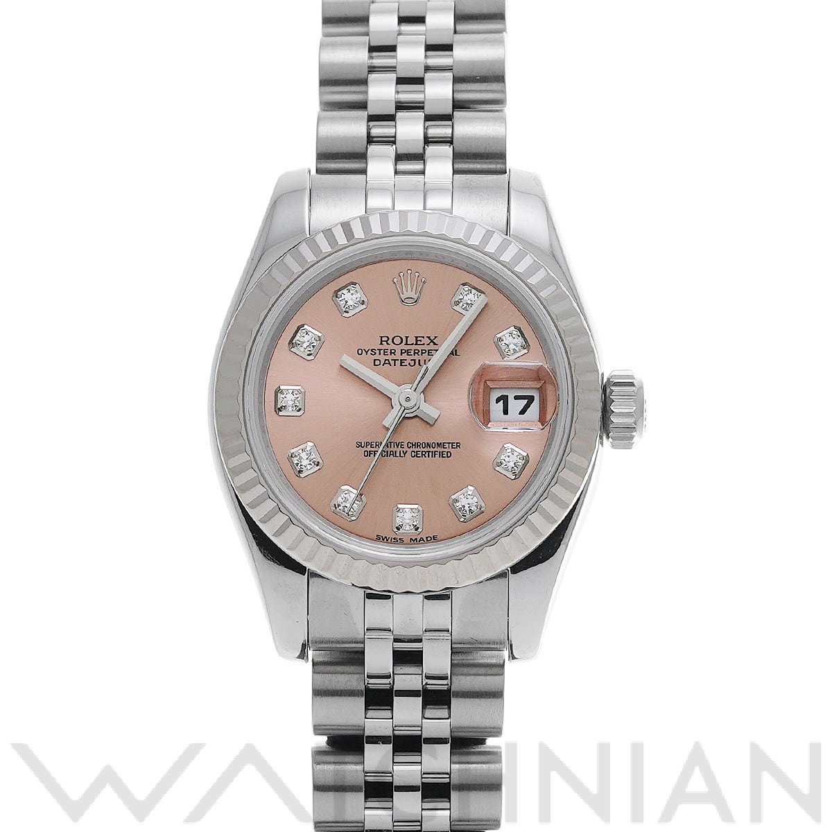 ロレックス レディ デイトジャスト 26 179174G ピンク/ダイヤモンド レディース 時計 【中古】【wristwatch】