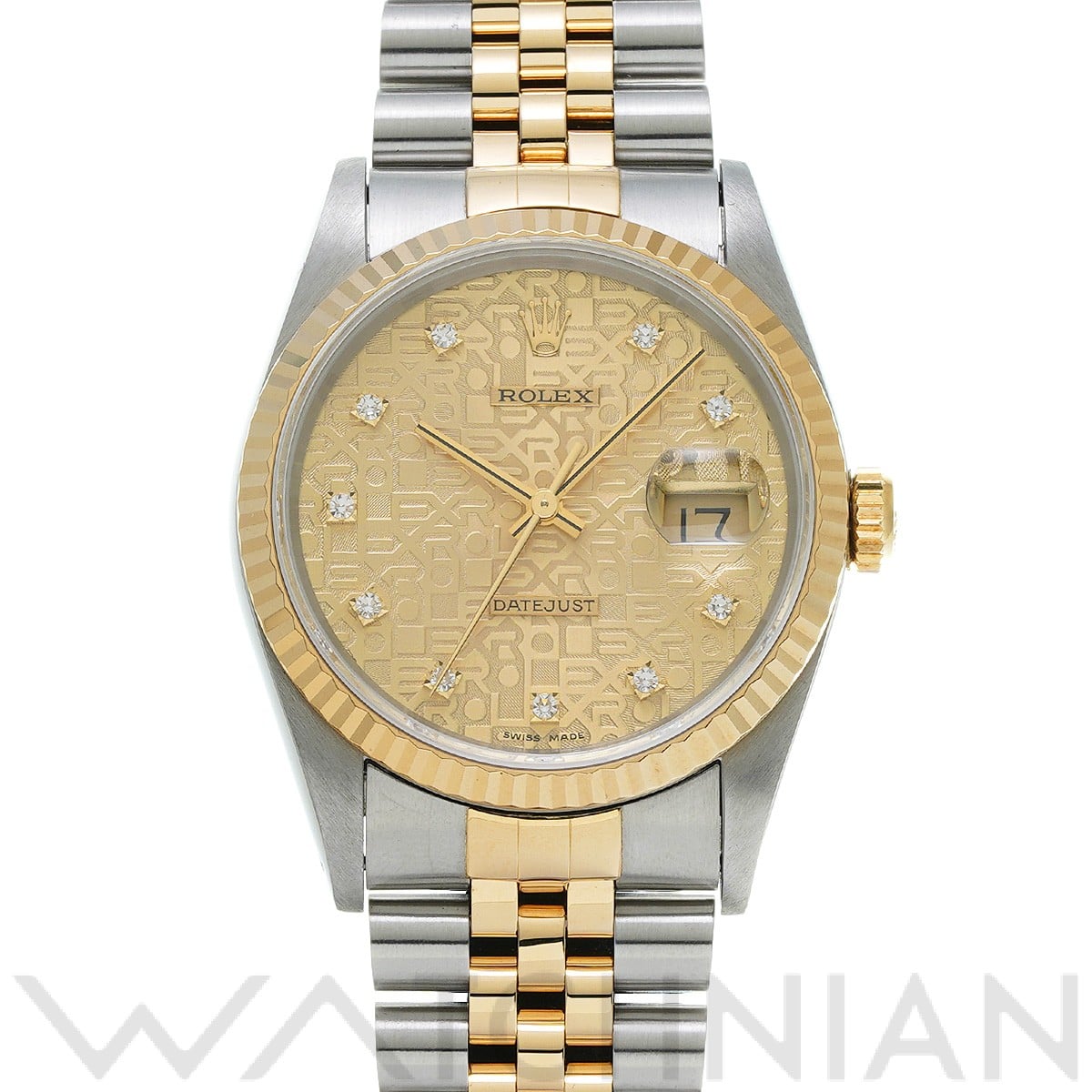 ロレックス デイトジャスト 16233G シャンパンコンピュータ/ダイヤモンド メンズ 時計 【中古】【wristwatch】