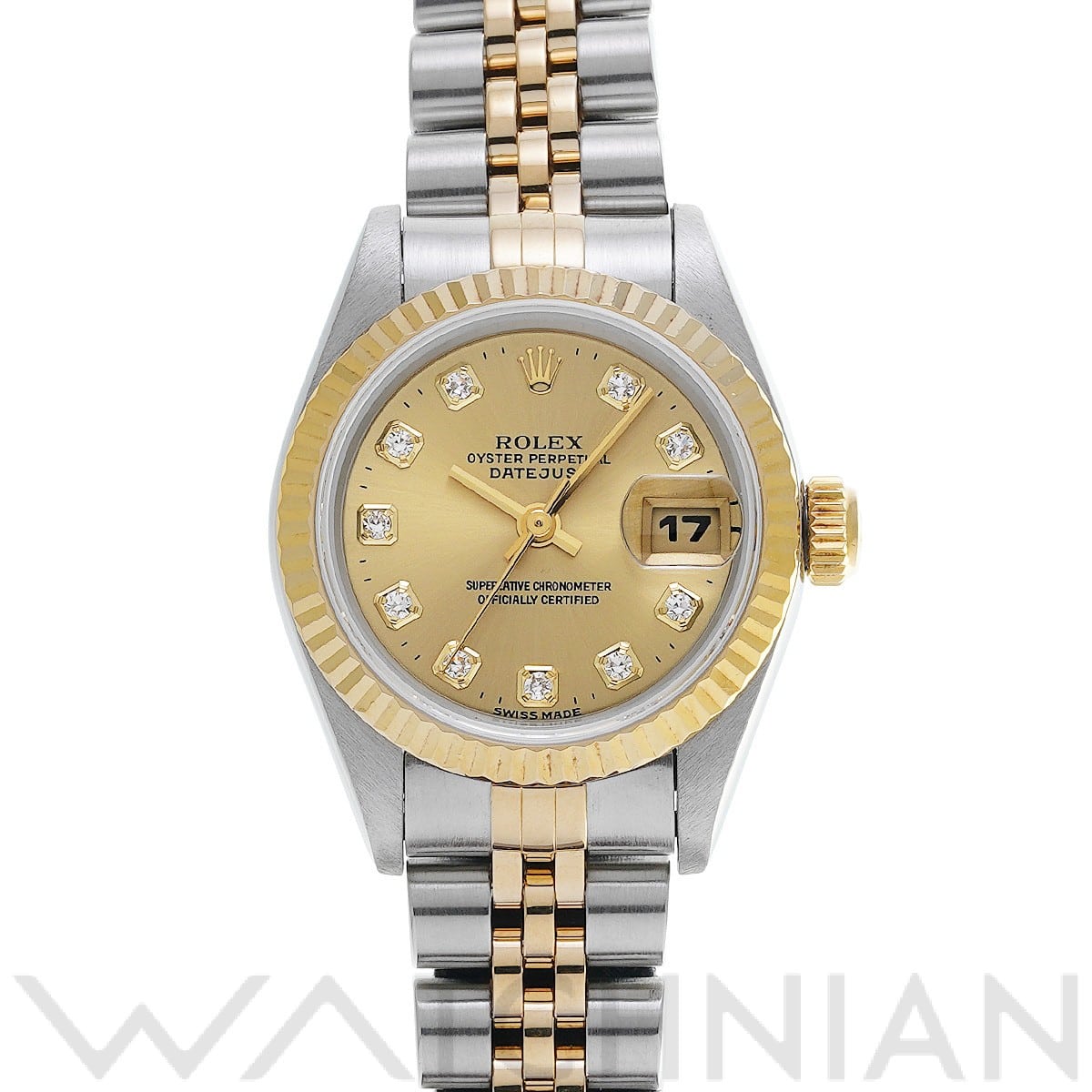 デイトジャスト 69173G T番(1996年頃製造) シャンパン/ダイヤモンド ロレックス ROLEX レディース 【中古】