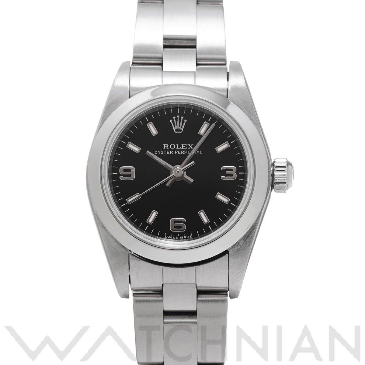オイスターパーペチュアル 76080 F番(2004年頃製造) ブラック ロレックス ROLEX レディース 【中古】