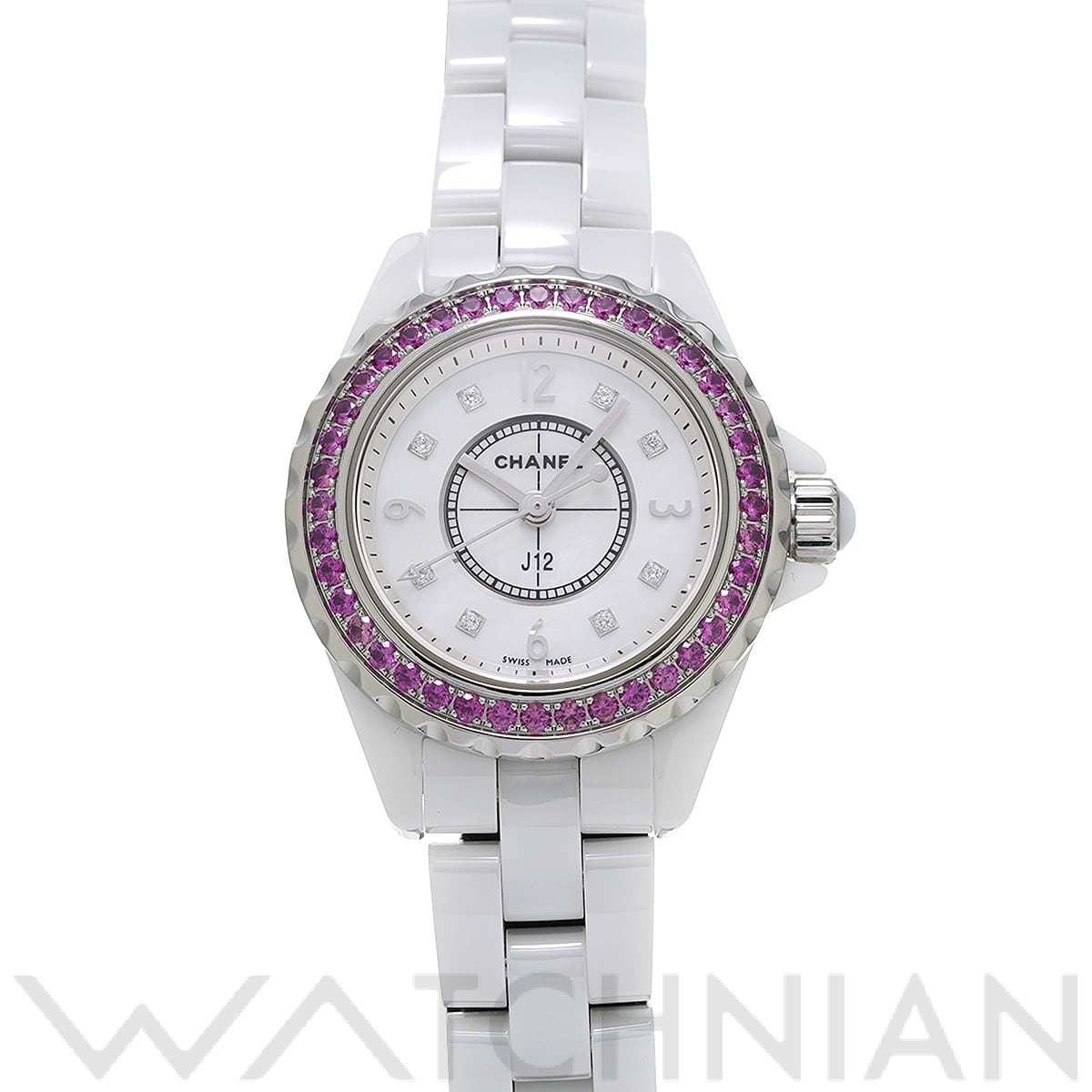 シャネル J12 29MM H3243 ホワイトシェル/ダイヤモンド レディース 時計 【中古】【wristwatch】