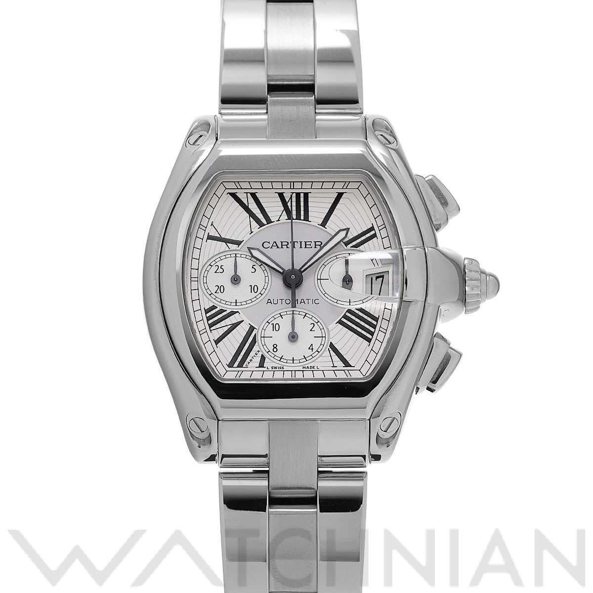 カルティエ / CARTIER ロードスター クロノグラフ W62019X6 シルバー メンズ 時計 【中古】【wristwatch】