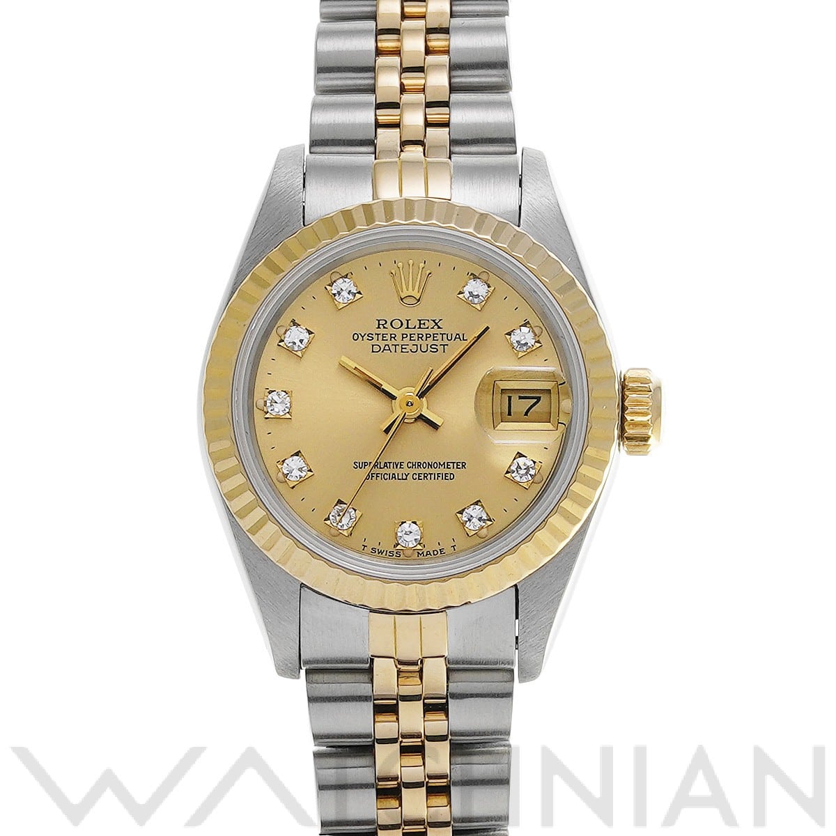 デイトジャスト 69173G R番(1988年頃製造) シャンパン/ダイヤモンド ロレックス ROLEX レディース 【中古】