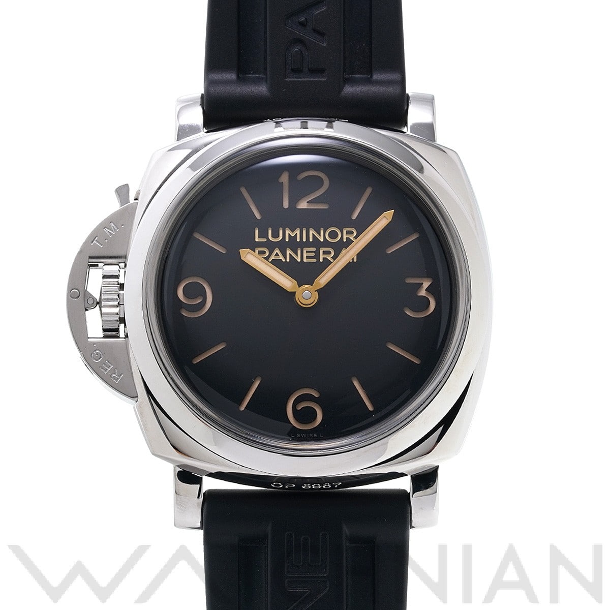 ルミノール 1950 3デイズ アッチャイオ レフトハンド PAM00557 Q番(2014年製造) ブラック パネライ PANERAI メンズ 【中古】