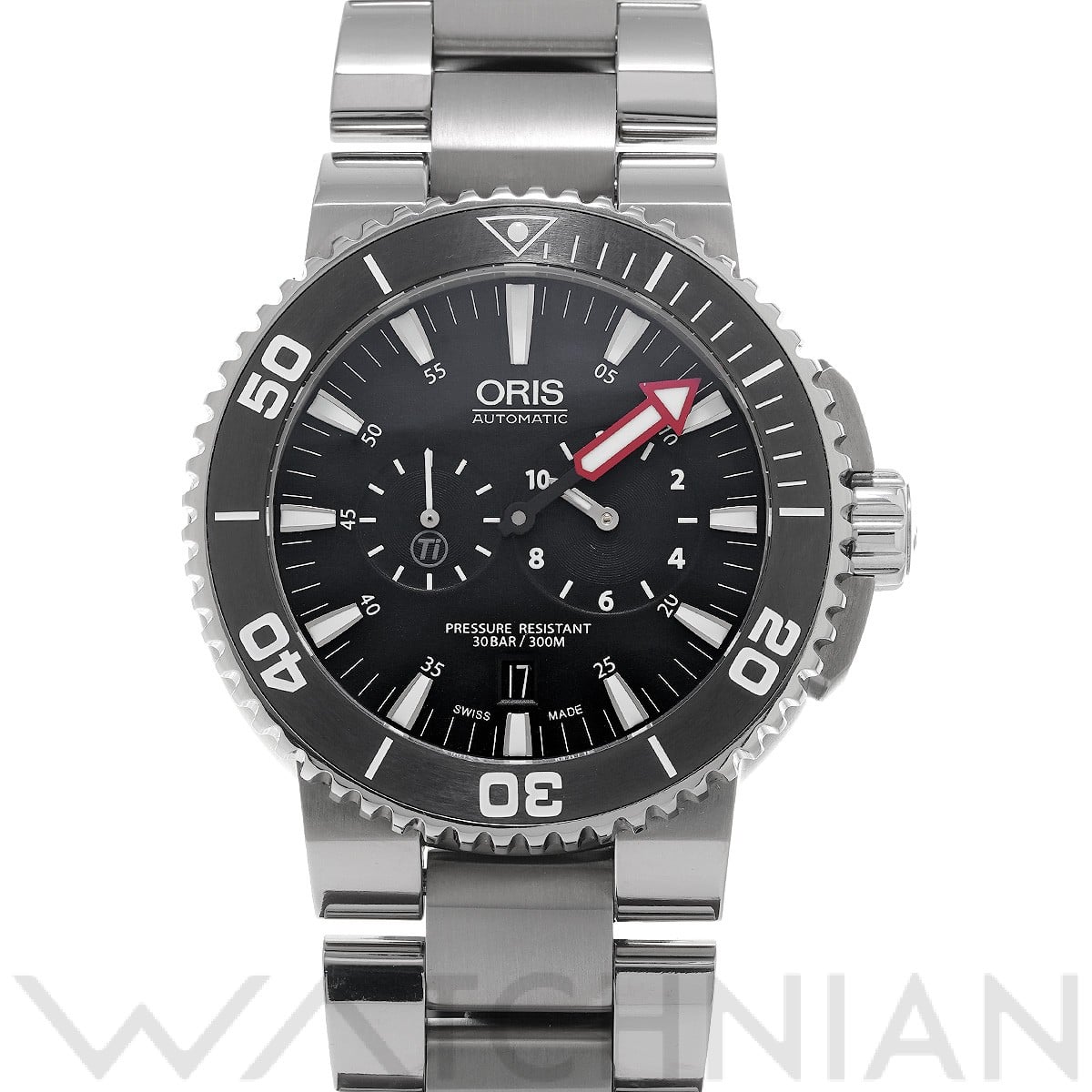 オリス / ORIS アクイス レギュレーター マスターダイバー 01 749 7677 7154-Set ブラック メンズ 時計 【中古】【wristwatch】