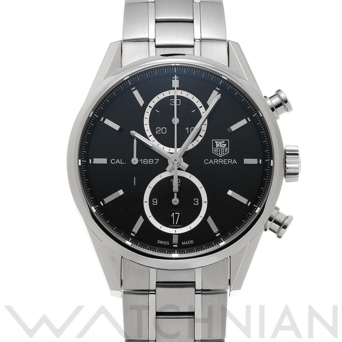 タグ ホイヤー / TAG HEUER カレラ キャリバー1887 クロノグラフ CAR2110.FC6266 ブラック メンズ 時計 【中古】【wristwatch】