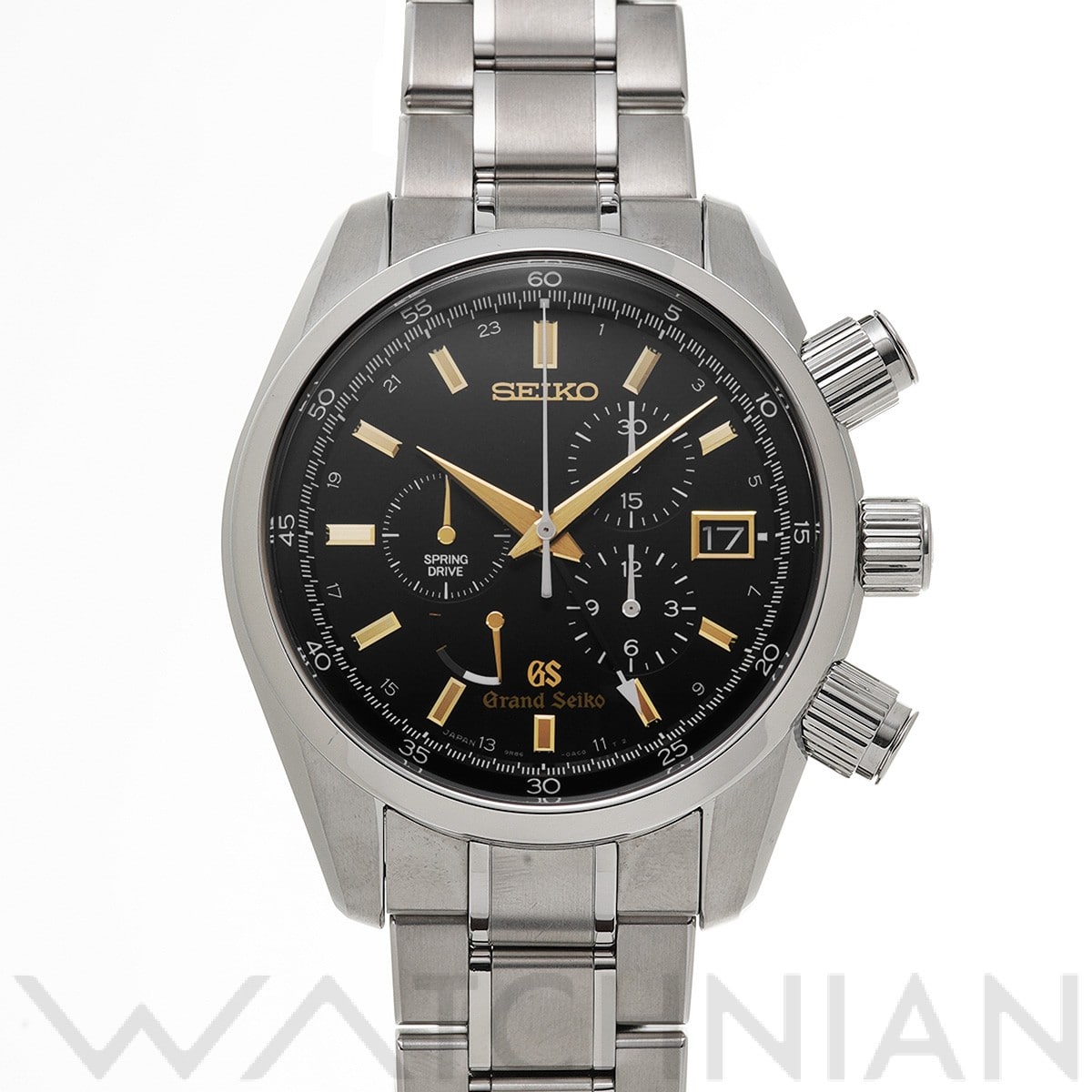 グランドセイコー / Grand Seiko スポーツコレクション スプリングドライブ クロノグラフ GMT SBGC005 ブラック メンズ 時計 【中古】【wristwatch】