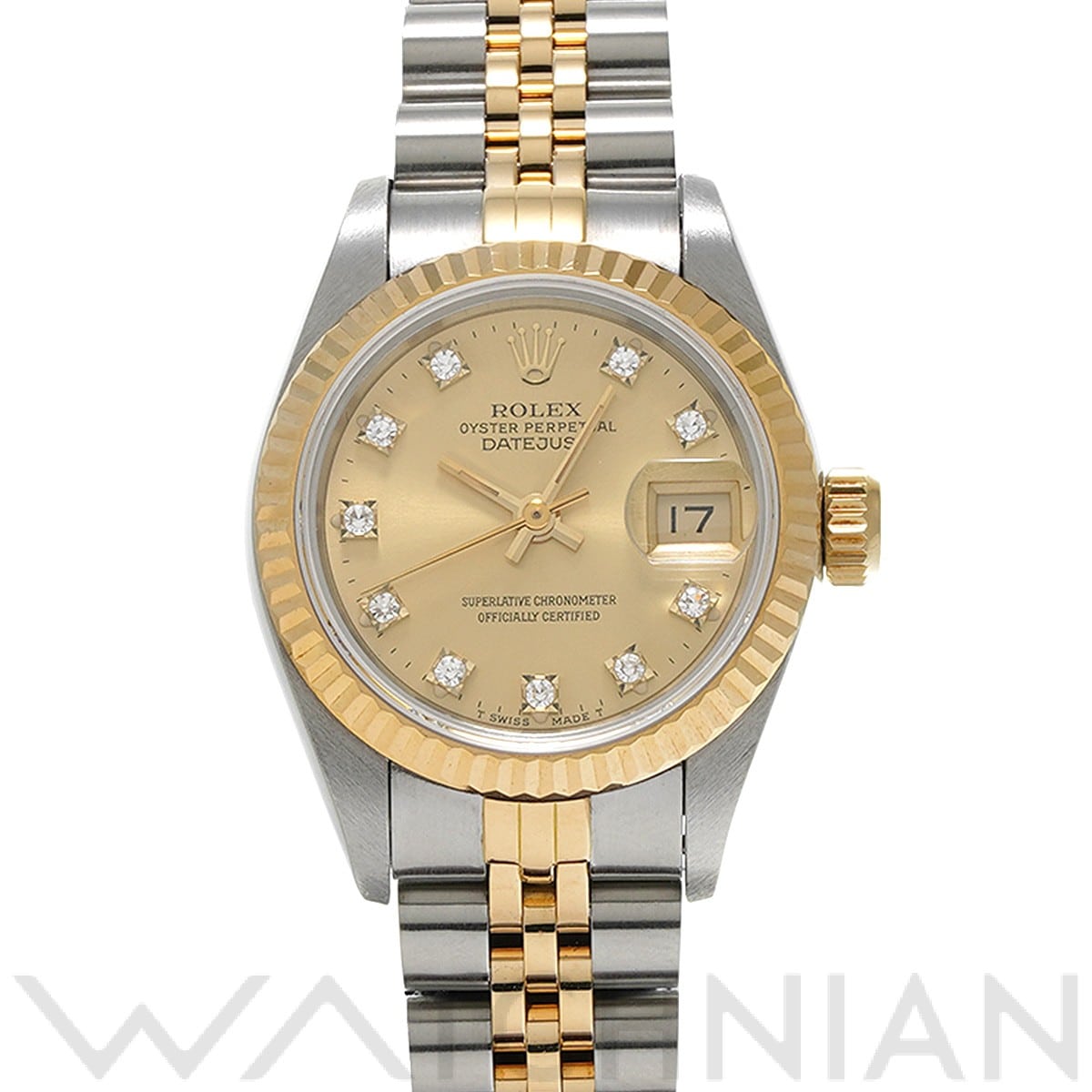 デイトジャスト 69173G E番(1990年頃製造) シャンパン/ダイヤモンド ロレックス ROLEX レディース 【中古】