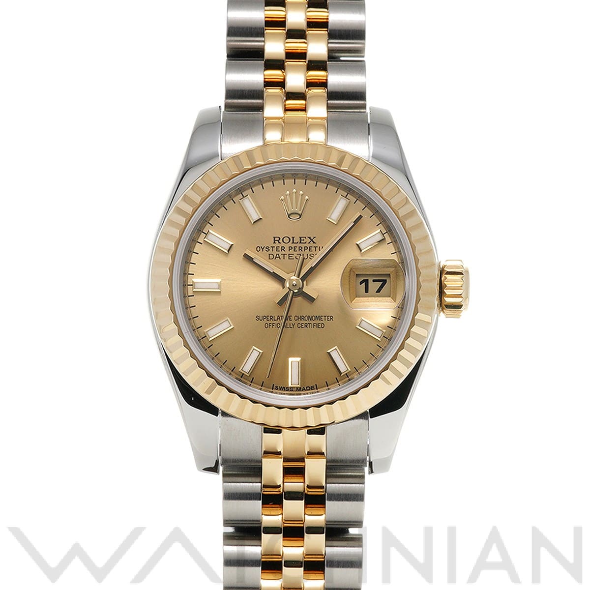 ロレックス レディ デイトジャスト 26 179173 シャンパン レディース 時計 【中古】【wristwatch】