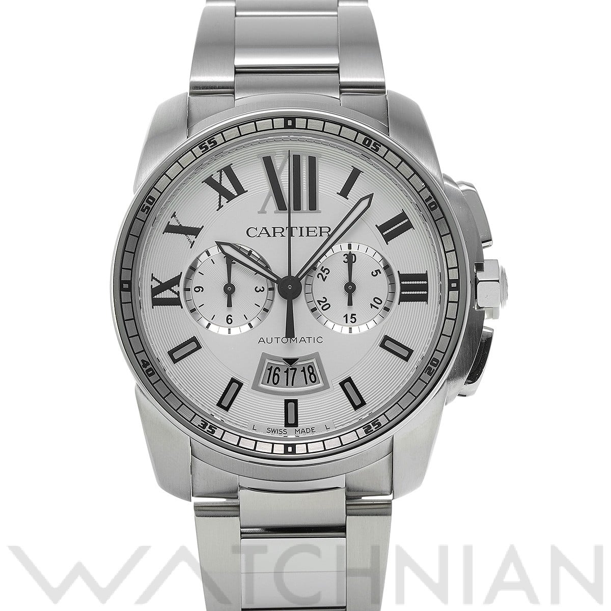 カルティエ / CARTIER カリブル ドゥ カルティエ クロノグラフ W7100045 シルバー メンズ 時計 【中古】【wristwatch】