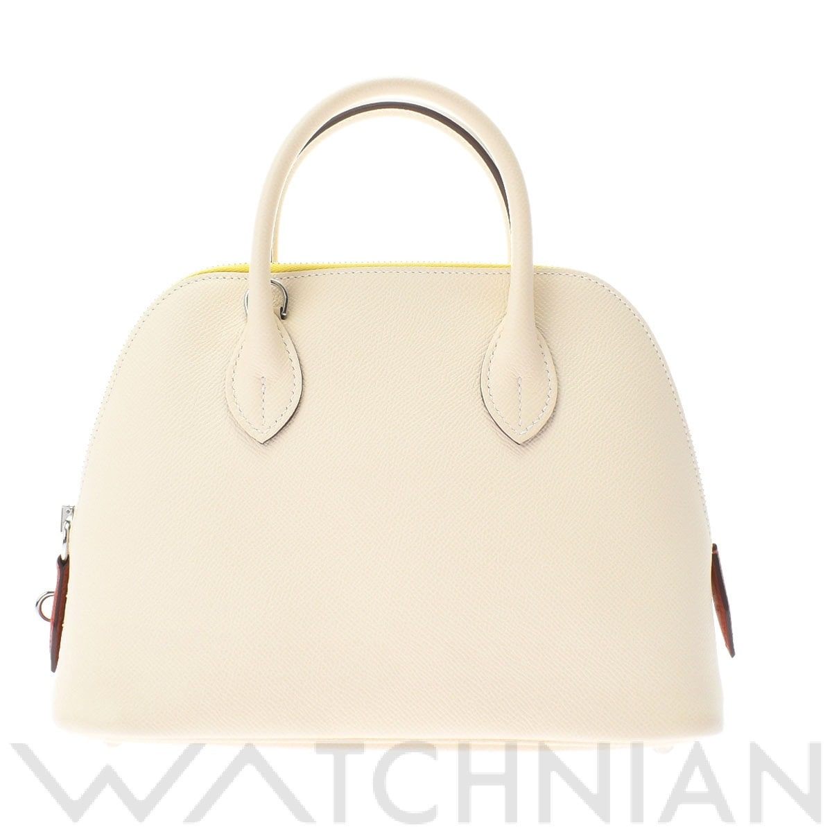 ボリード 1923 25 トリコロール ナタ/ジョーヌシトロン/テールバテュー/パラジウム金具 ヴォーエプソン HERMES エルメス レディース 【新品】