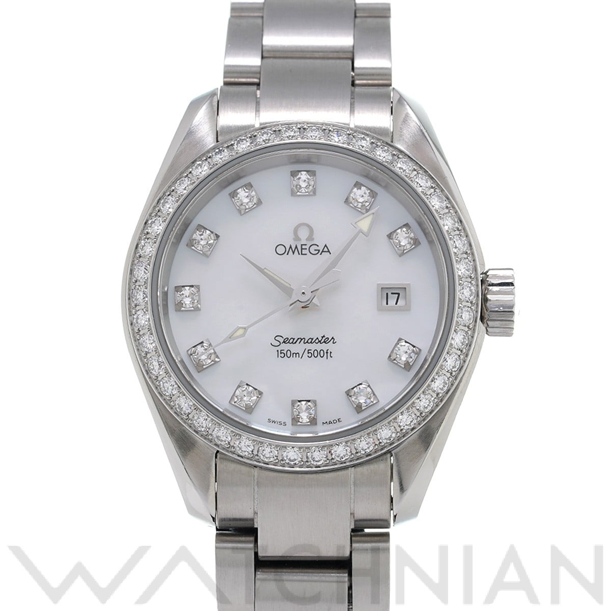 オメガ / OMEGA シーマスター アクアテラ クォーツ 2579.75 ホワイトシェル/ダイヤモンド メンズ 時計 【中古】【wristwatch】