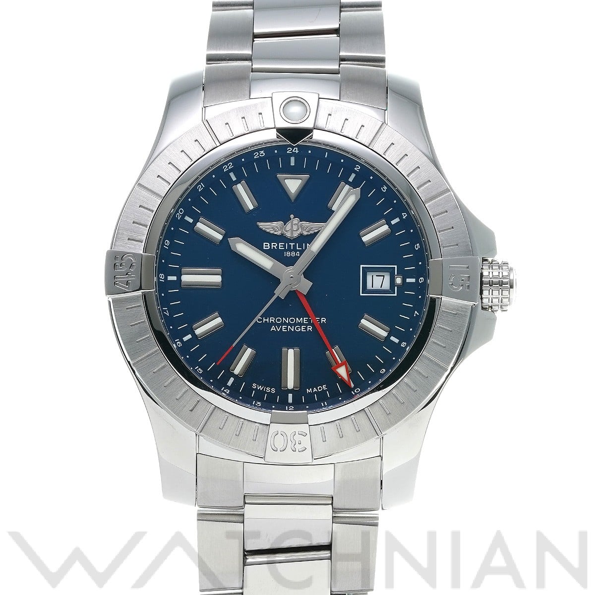 ブライトリング / BREITLING アベンジャー オートマチック GMT 45 A32395101C1A1 ブルー メンズ 時計 【中古】【wristwatch】