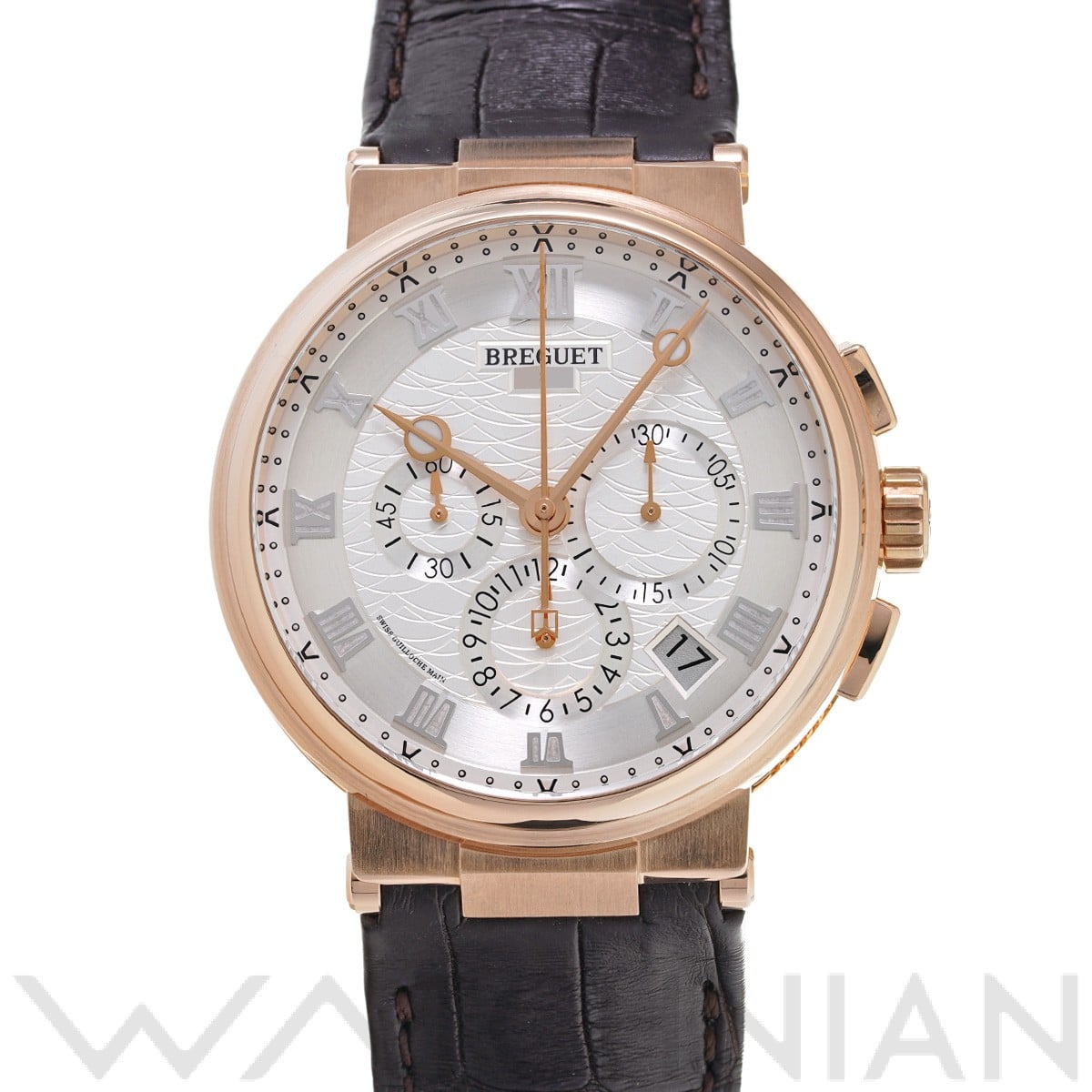 マリーン クロノグラフ 5527BR/12/9WV シルバー ブレゲ Breguet メンズ 【中古】