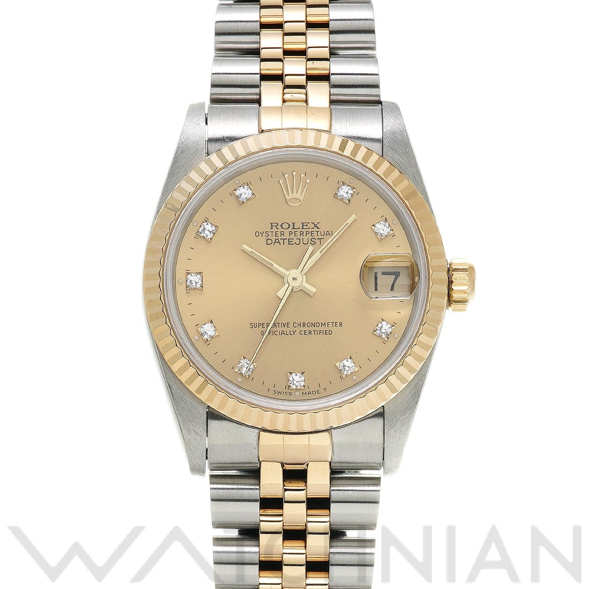 デイトジャスト 68273G N番(1991年頃製造) シャンパン/ダイヤモンド ロレックス ROLEX ユニセックス 【中古】