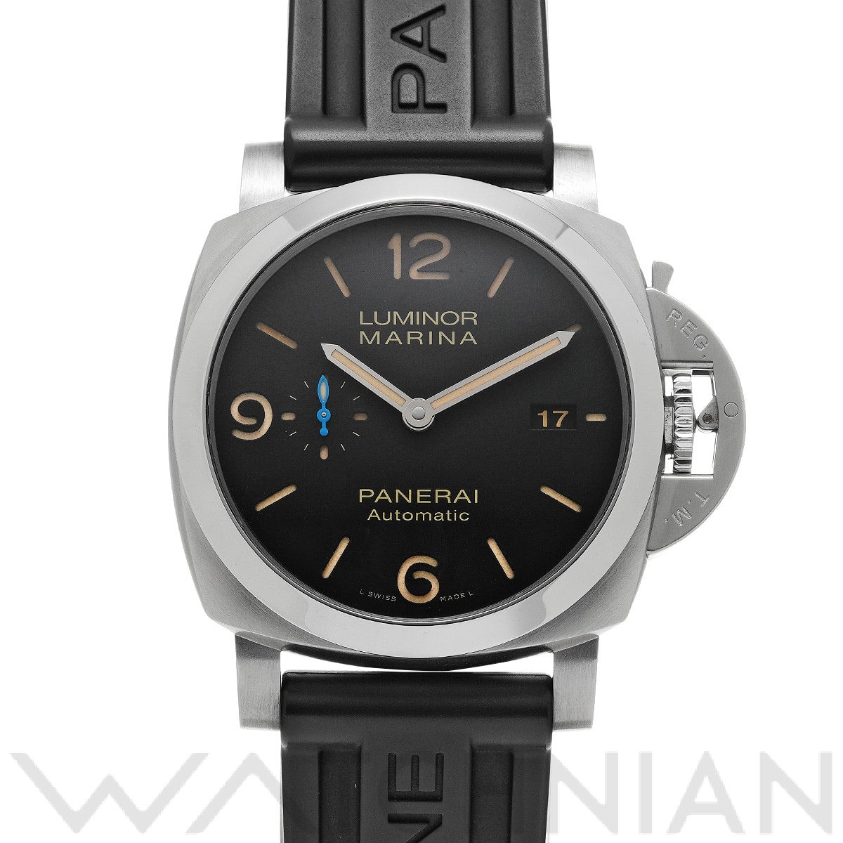 ルミノールマリーナ 1950 3デイズ アッチャイオ PAM01312 T番(2017年製造) ブラック パネライ PANERAI メンズ 【中古】