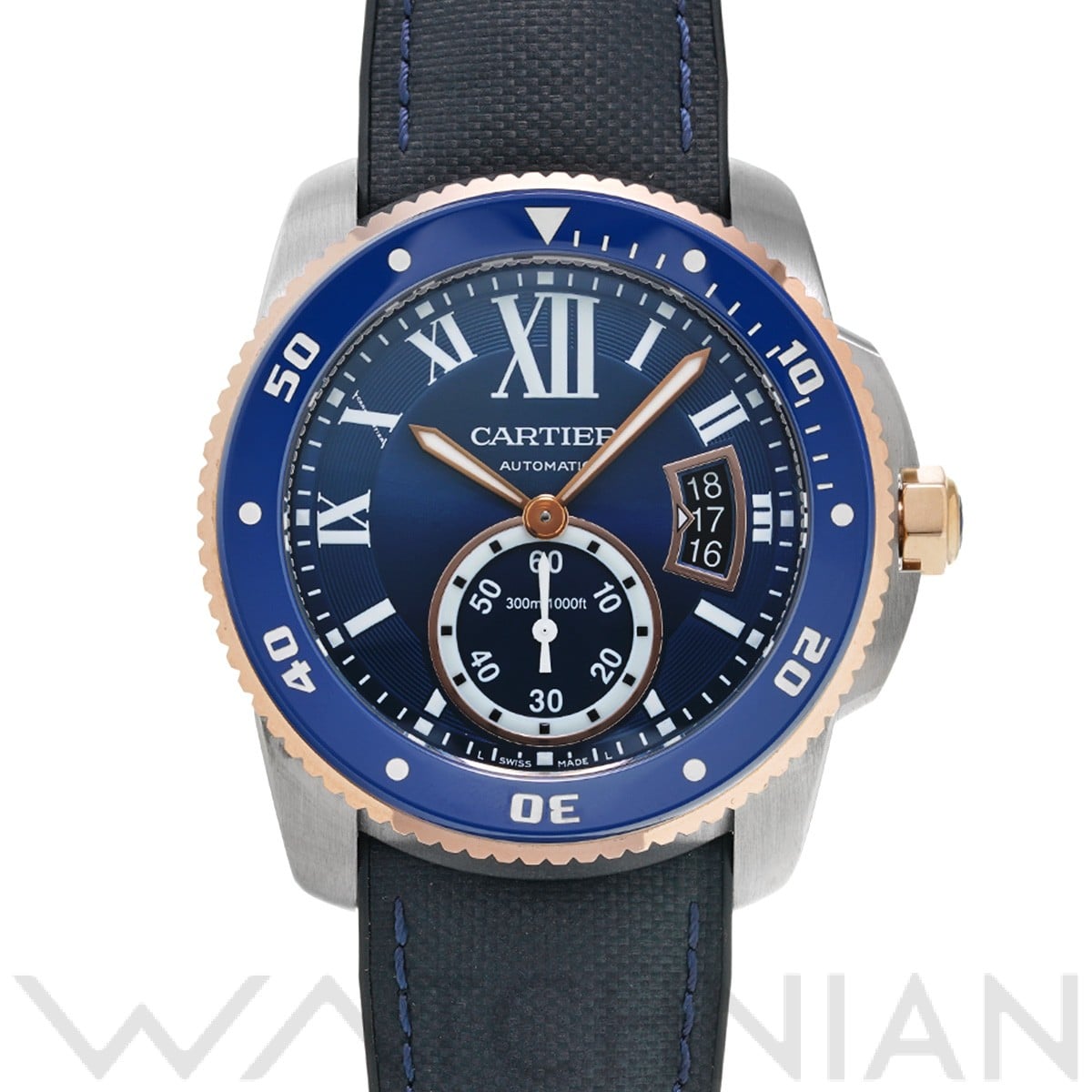 カリブル ドゥ カルティエ ダイバー W2CA0008 ブルー カルティエ CARTIER メンズ 【中古】