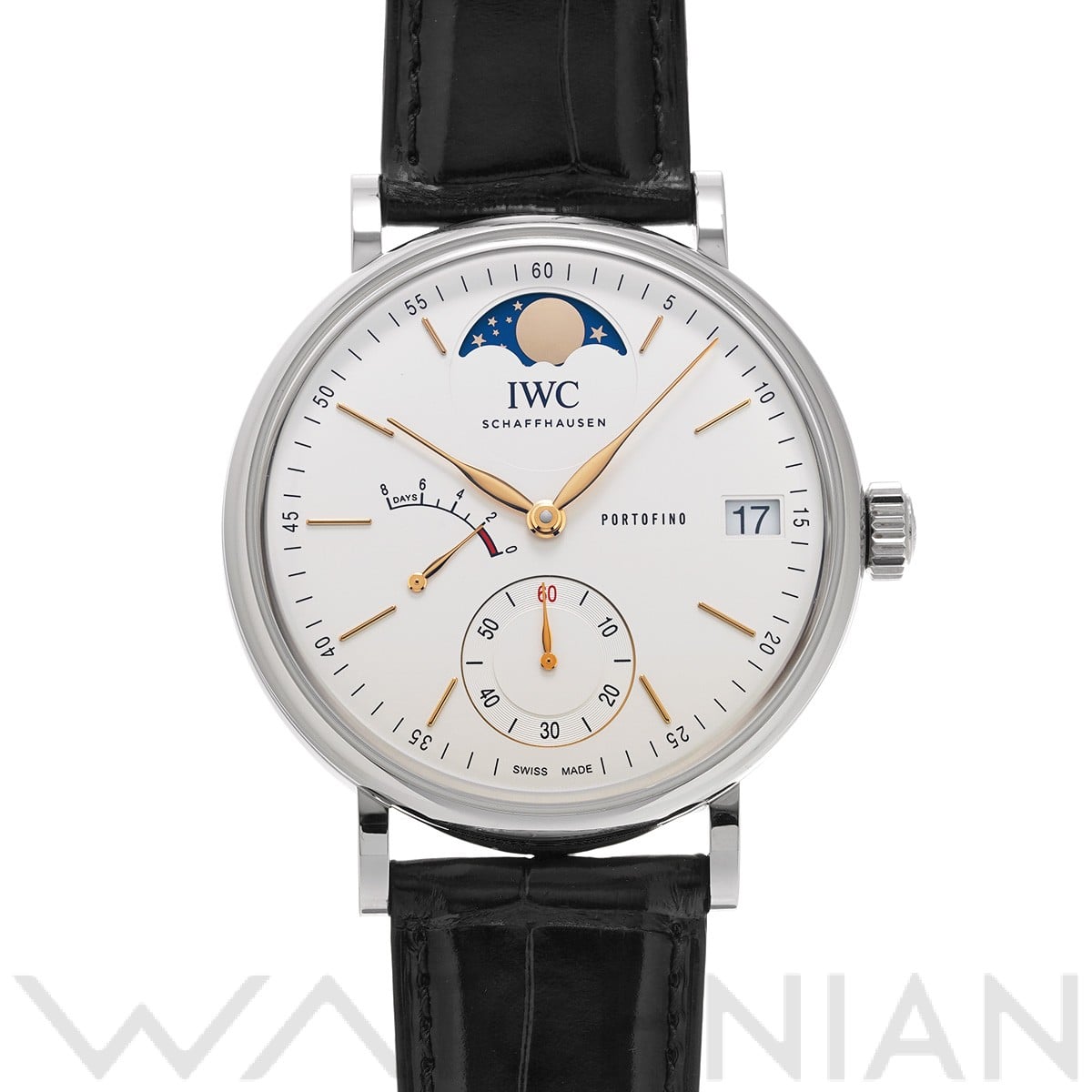 IWC ポートフィノ ハンドワインド ムーンフェイズ IW516401 シルバー メンズ 時計 【中古】【wristwatch】