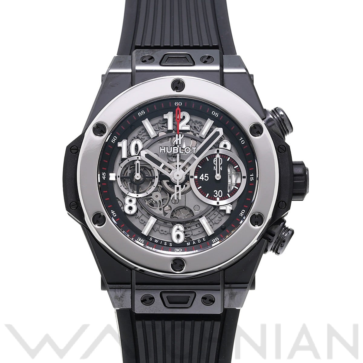 ビッグバン ウニコ セラミック プラチナ ヨシダスペシャル 411.CS.1170.RX.YOS16 スケルトン ウブロ HUBLOT メンズ 【中古】