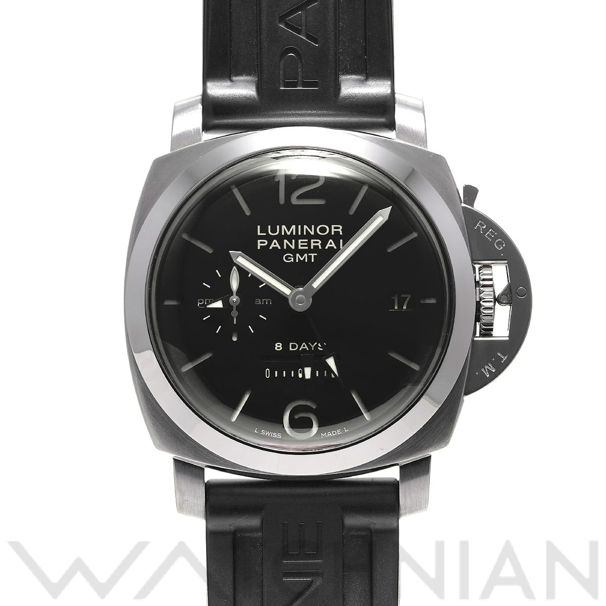 ルミノール 1950 8デイズ GMT PAM00233 U番(2018年製造) ブラック パネライ PANERAI メンズ 【中古】