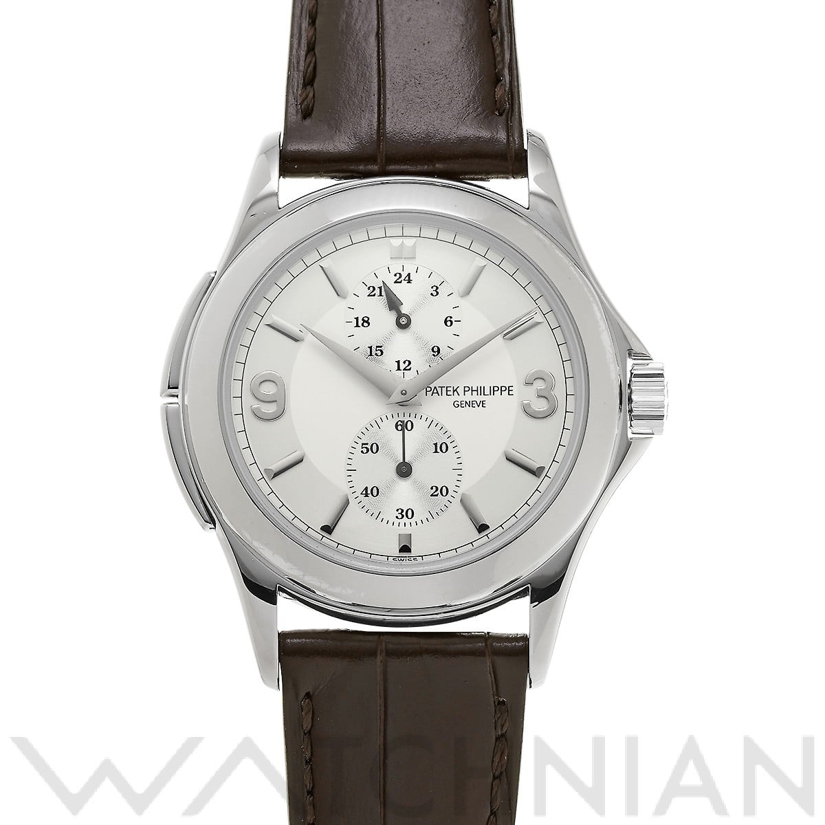 カラトラバ トラベルタイム 5134G-011 シルバー パテック フィリップ PATEK PHILIPPE メンズ 【中古】