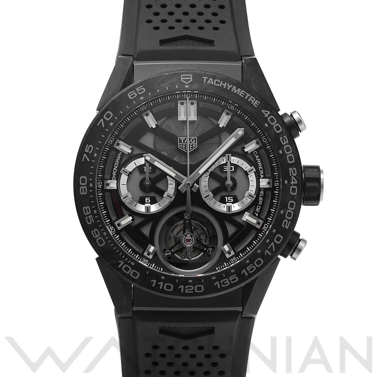 タグ ホイヤー / TAG HEUER カレラ キャリバーホイヤー02T クロノグラフ トゥルービヨン CAR5A8W.FT6071 ブラック メンズ 時計 【中古】【wristwatch】