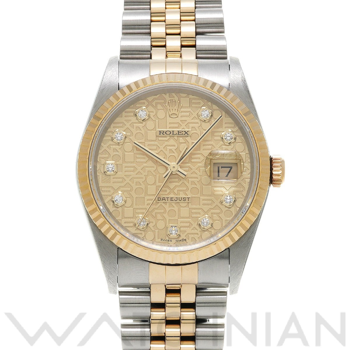 ロレックス デイトジャスト 16233G シャンパンコンピュータ/ダイヤモンド メンズ 時計 【中古】【wristwatch】