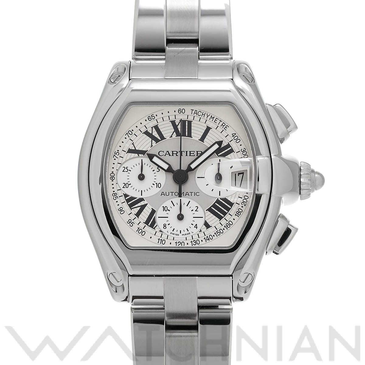 カルティエ / CARTIER ロードスター クロノグラフ W62006X6 シルバー メンズ 時計 【中古】【wristwatch】