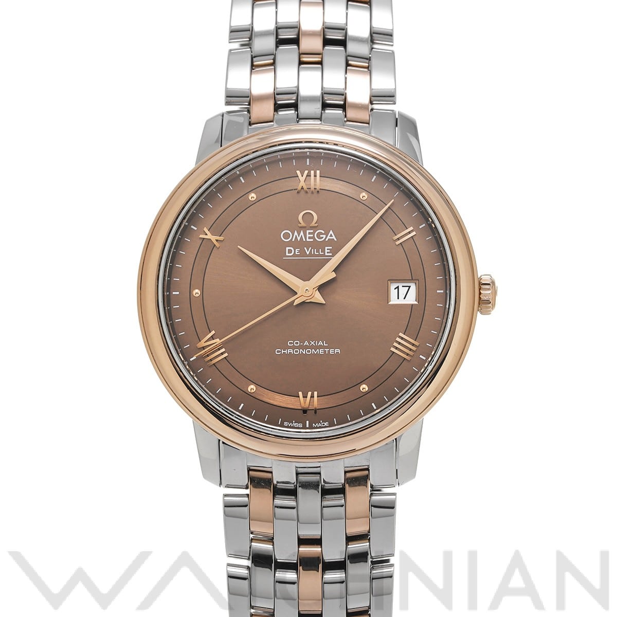 オメガ / OMEGA デ・ヴィル プレステージ コーアクシャル 424.20.37.20.13.001 ブラウン レディース 時計 【中古】【wristwatch】