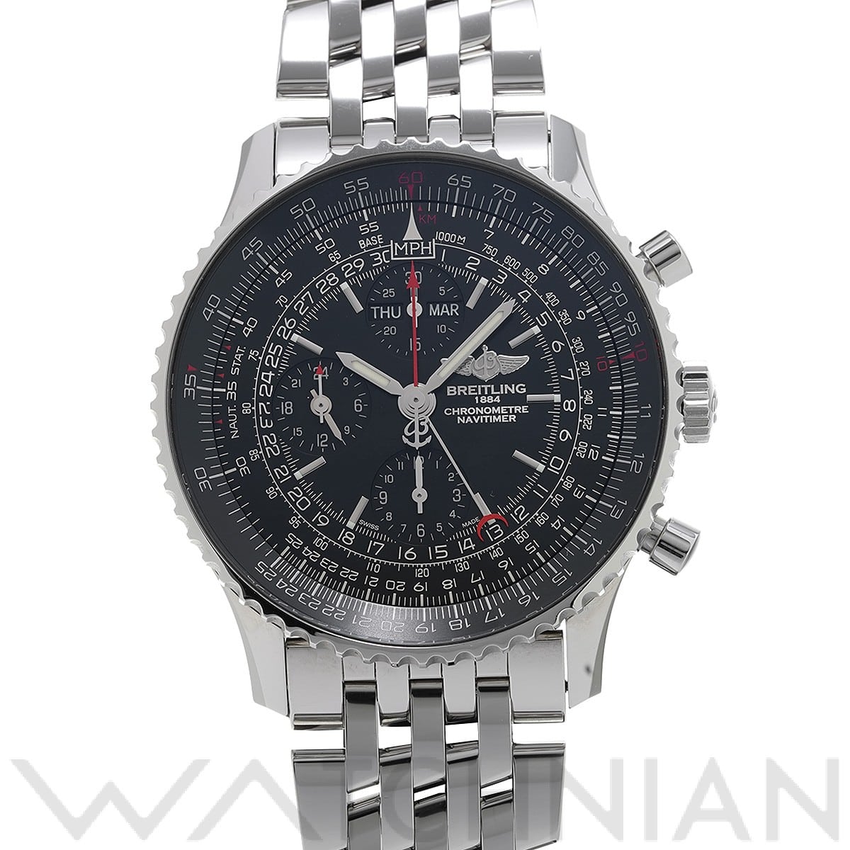 ブライトリング / BREITLING ナビタイマー 1884 A2135024/BE62 ブラック メンズ 時計 【中古】【wristwatch】