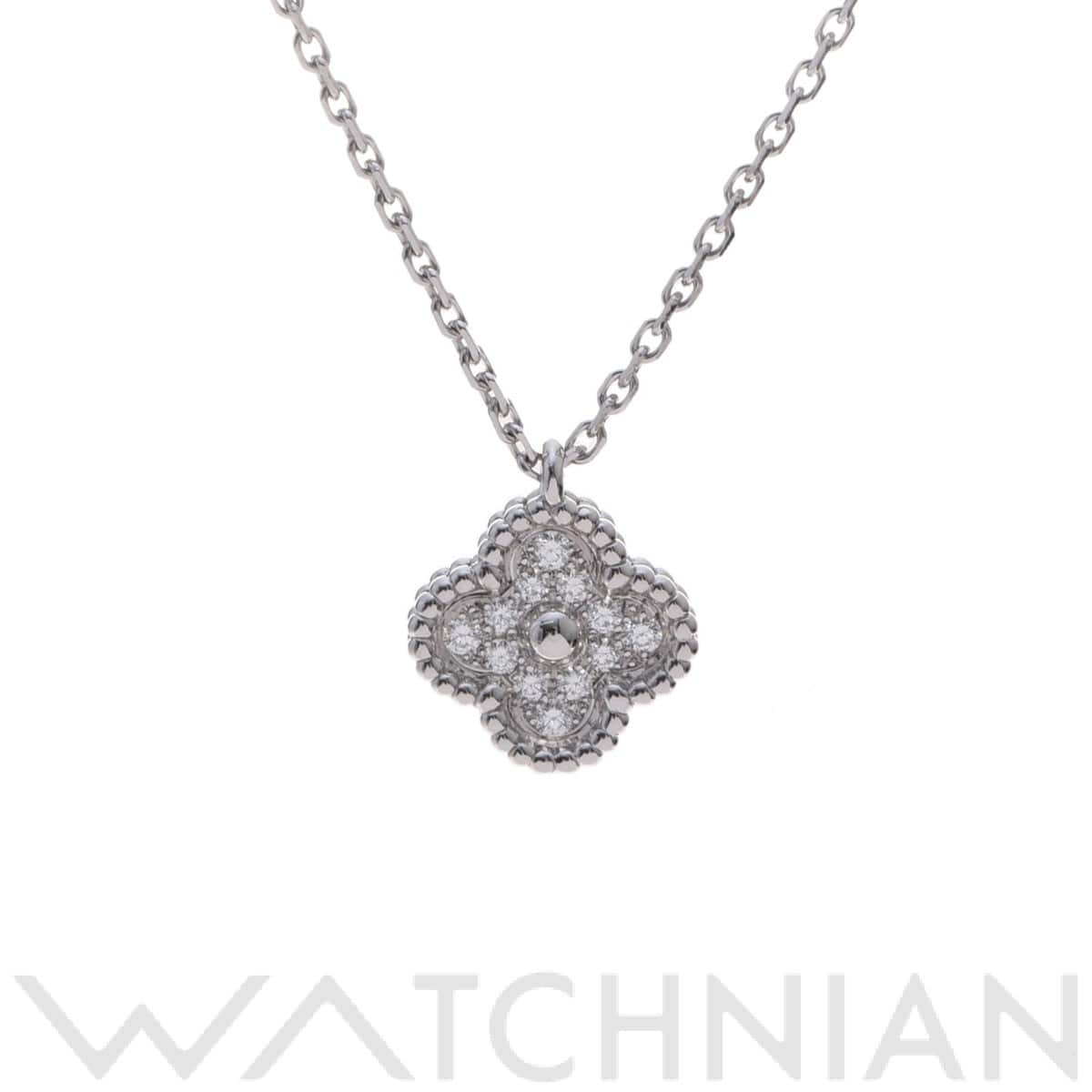 ヴァン クリーフ&アーペル スウィートアルハンブラ ネックレス シルバー VCAR085900 K18ホワイトゴールド WG レディース ジュエリー 【中古】【jewelry】