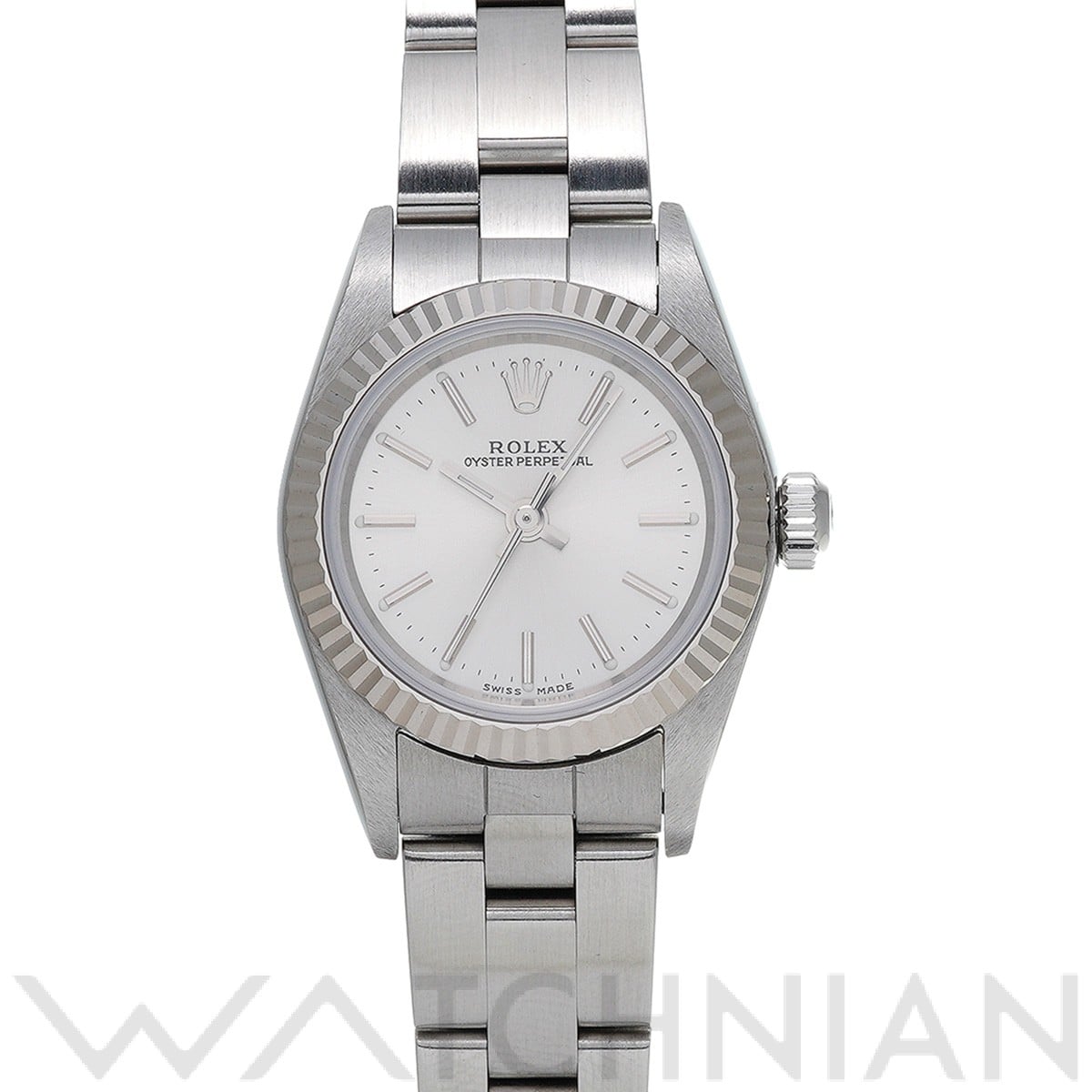 オイスターパーペチュアル 76094 Y番(2003年頃購入) シルバー ロレックス ROLEX レディース 【中古】