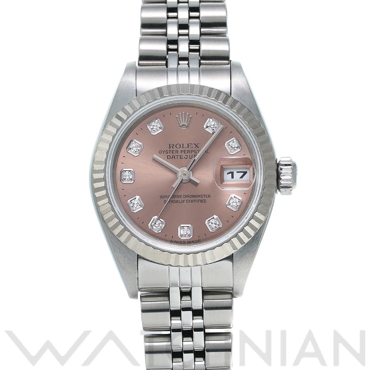 ロレックス デイトジャスト 79174G ピンク/ダイヤモンド レディース 時計 【中古】【wristwatch】