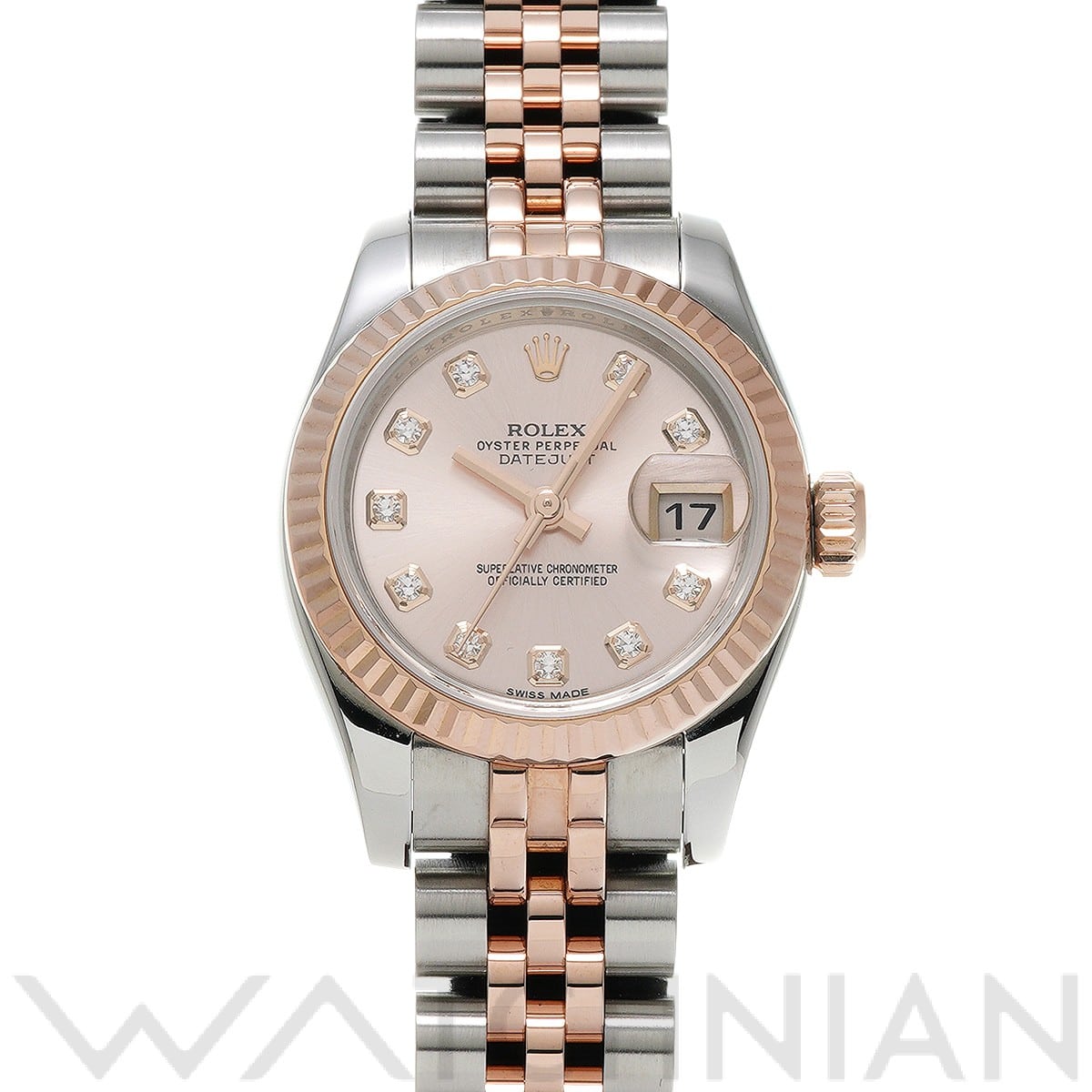 ロレックス レディ デイトジャスト 26 179171G ピンク/ダイヤモンド レディース 時計 【中古】【wristwatch】