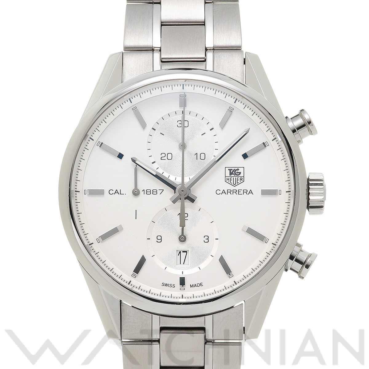 タグ ホイヤー / TAG HEUER カレラ キャリバー1887 クロノグラフ CAR2111.BA0720 シルバー メンズ 時計 【中古】【wristwatch】