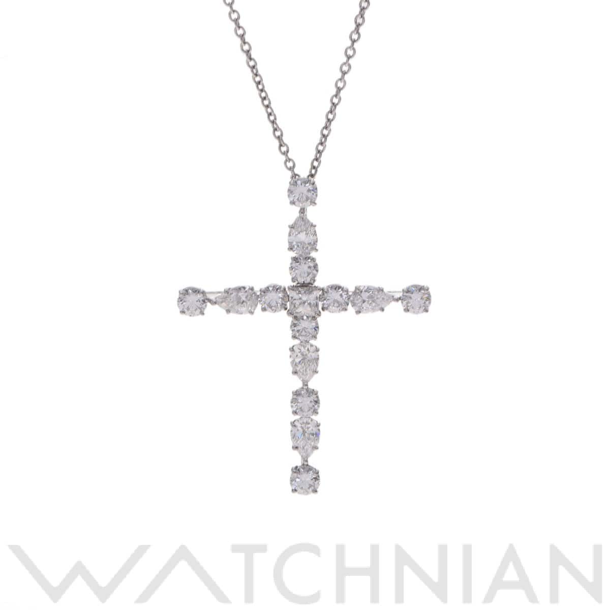 ハリー ウィンストン マドンナ クロス ネックレス ラージ シルバー Pt950プラチナ レディース ジュエリー 【中古】【jewelry】