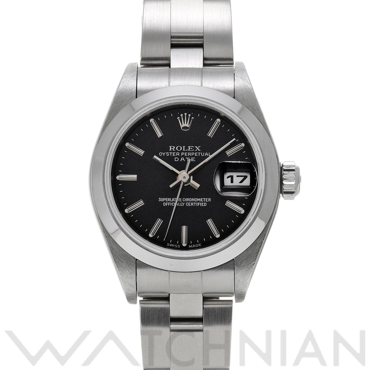 ロレックス オイスターパーペチュアル デイト 79160 ブラック レディース 時計 【中古】【wristwatch】