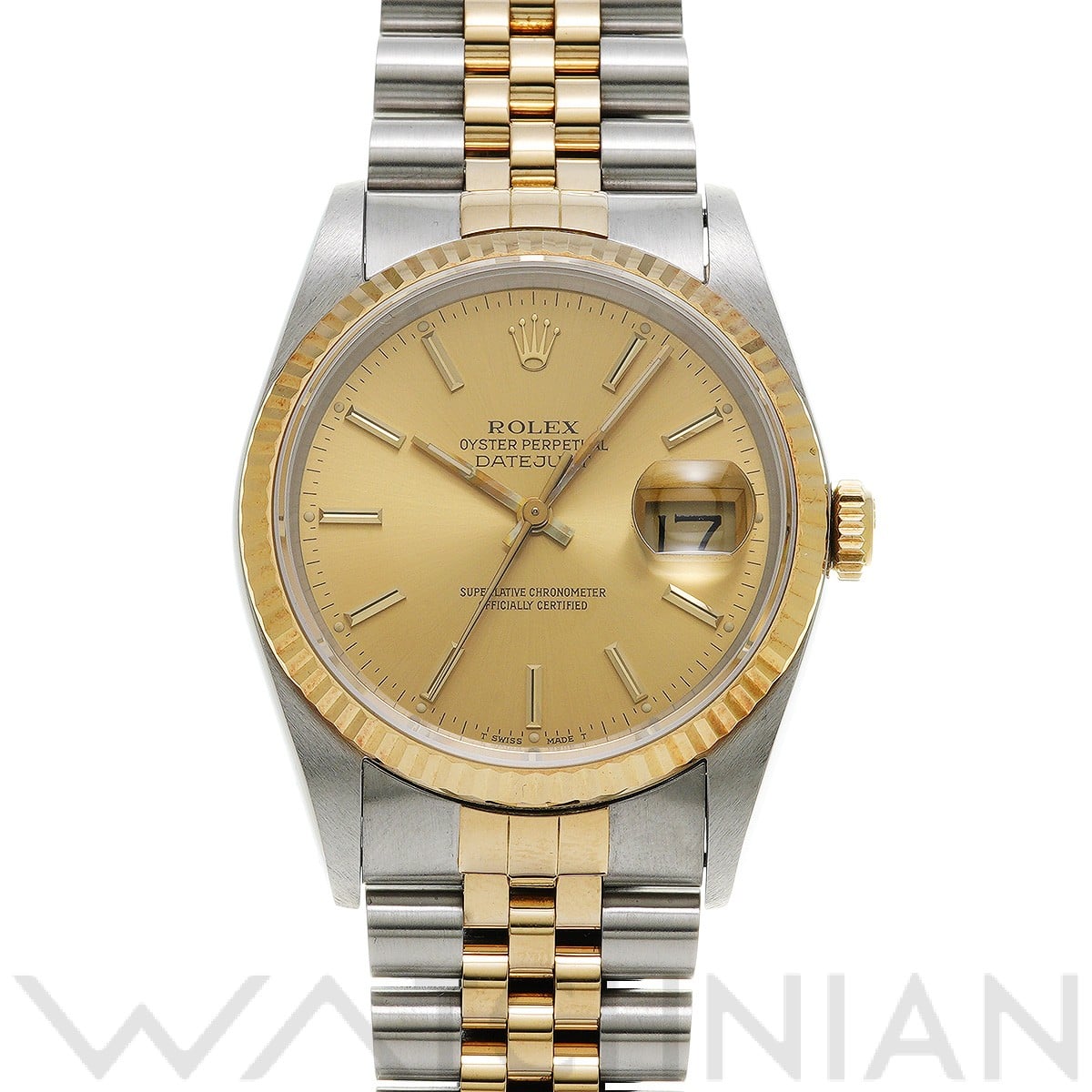 ロレックス デイトジャスト 16233 シャンパン メンズ 時計 【中古】【wristwatch】