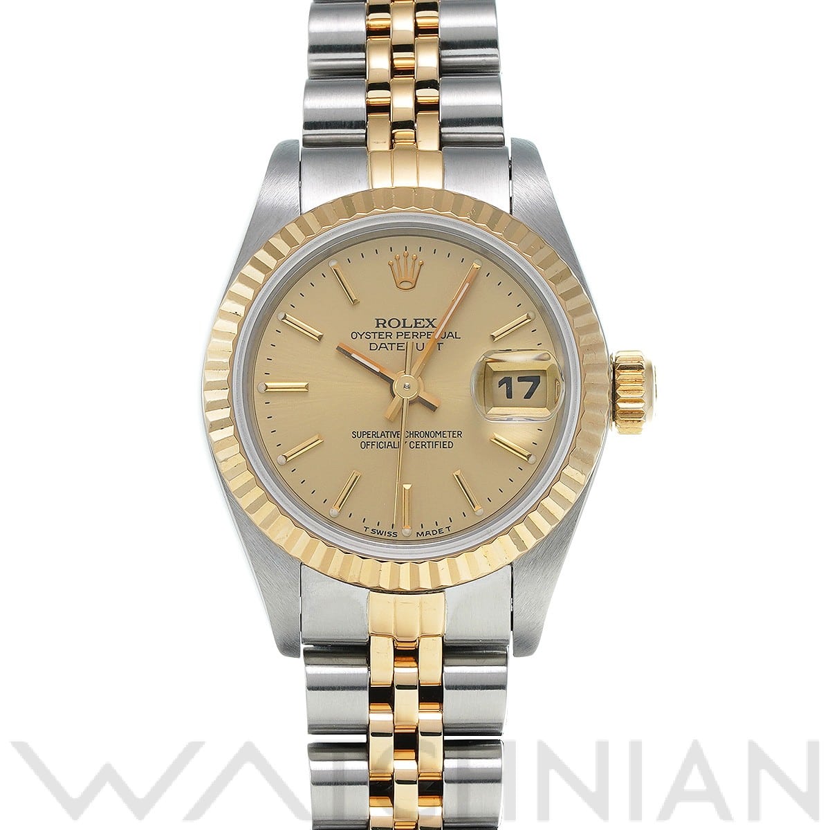 ロレックス デイトジャスト 69173 シャンパン レディース 時計 【中古】【wristwatch】