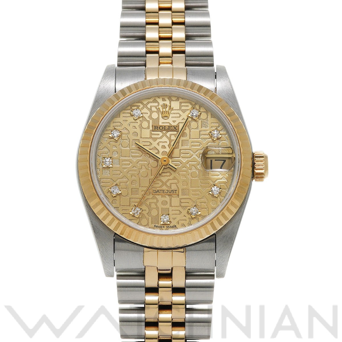 デイトジャスト 68273G S番(1994年頃製造) シャンパンコンピュータ/ダイヤモンド ロレックス ROLEX ユニセックス 【中古】