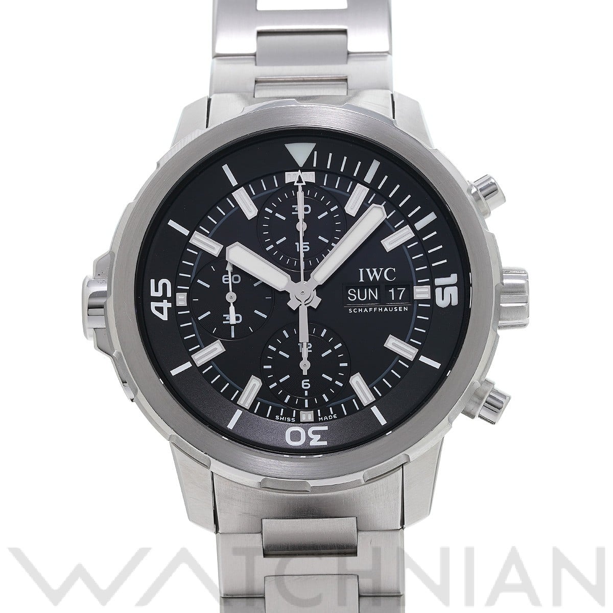 IWC アクアタイマー クロノグラフ IW376804 ブラック メンズ 時計 【中古】【wristwatch】