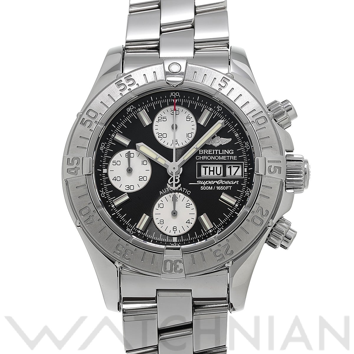 ブライトリング / BREITLING クロノ スーパーオーシャン A111B83PRS ブラック/シルバー メンズ 時計 【中古】【wristwatch】