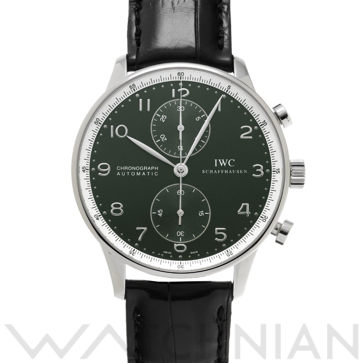 IWC ポルトギーゼ クロノグラフ ボリス・ベッカー IW371430 グリーン メンズ 時計 【中古】【wristwatch】