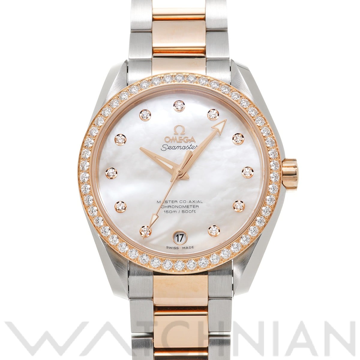オメガ / OMEGA シーマスター アクアテラ マスターコーアクシャル 231.25.39.21.55.001 ホワイトシェル/ダイヤモンド レディース 時計 【中古】【wristwatch】