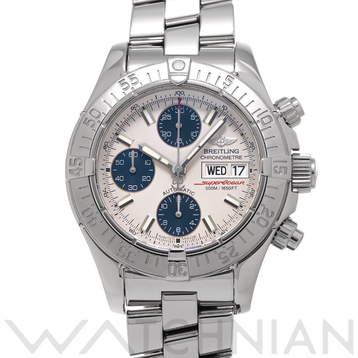 ブライトリング / BREITLING クロノ スーパーオーシャン A111G00PRS シルバー/ブルー メンズ 時計 【中古】【wristwatch】